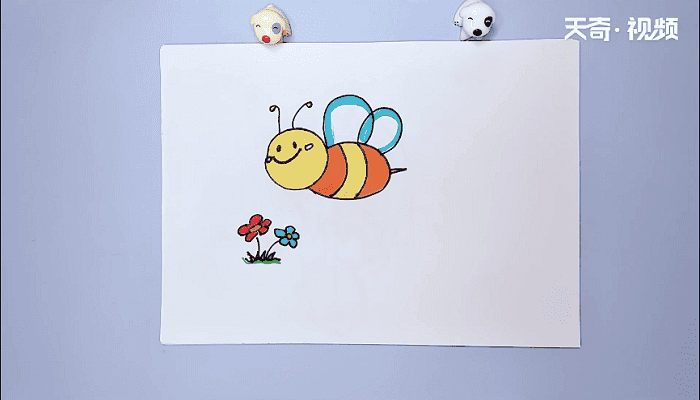 可爱蜜蜂简笔画 可爱蜜蜂简笔画画报