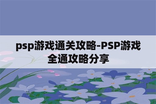 psp游戏通关攻略-PSP游戏全通攻略分享