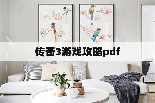 传奇3游戏攻略pdf