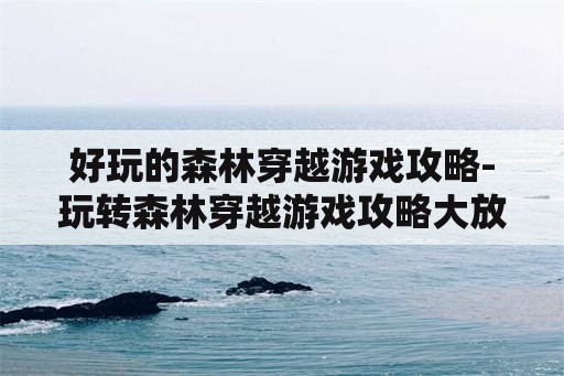 好玩的森林穿越游戏攻略-玩转森林穿越游戏攻略大放送