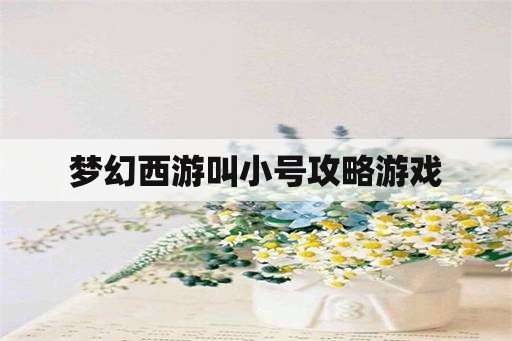 梦幻西游叫小号攻略游戏