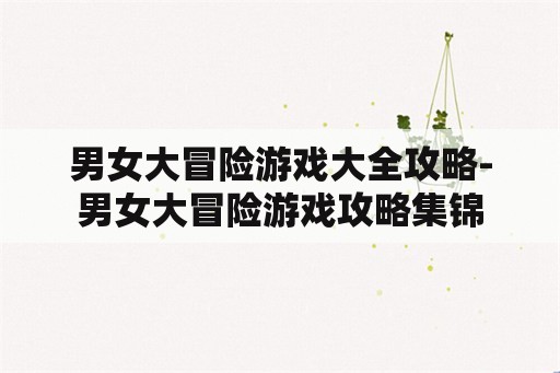 男女大冒险游戏大全攻略-男女大冒险游戏攻略集锦