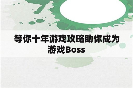 等你十年游戏攻略助你成为游戏Boss