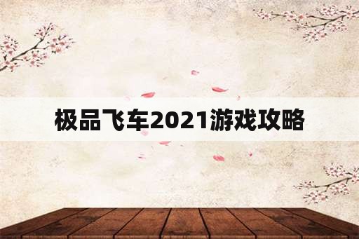 极品飞车2021游戏攻略