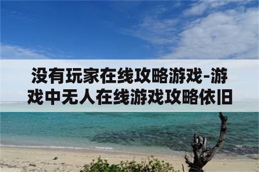 没有玩家在线攻略游戏-游戏中无人在线游戏攻略依旧有效