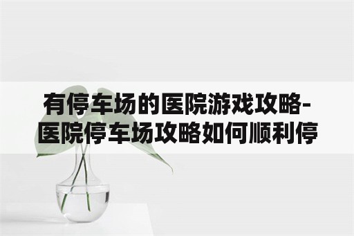 有停车场的医院游戏攻略-医院停车场攻略如何顺利停车