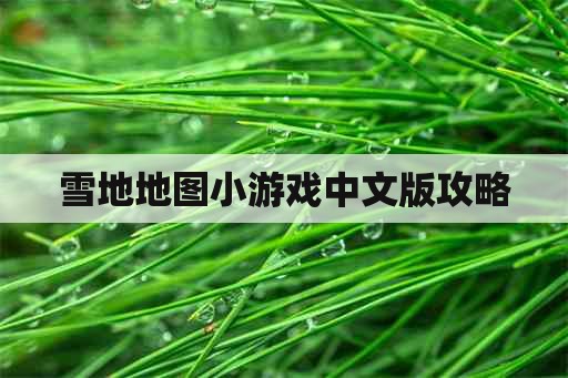 雪地地图小游戏中文版攻略