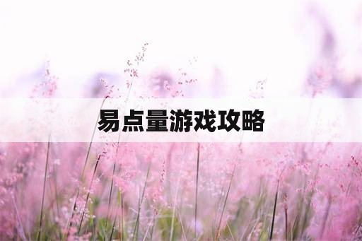 易点量游戏攻略