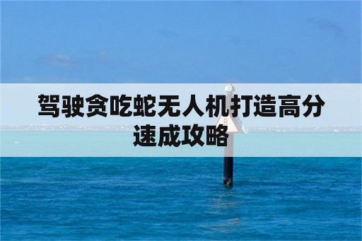 驾驶贪吃蛇无人机打造高分速成攻略