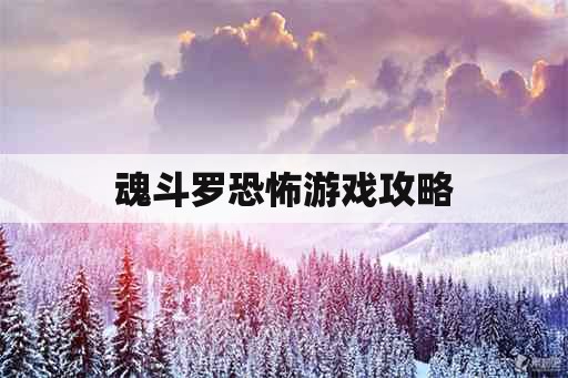 魂斗罗恐怖游戏攻略