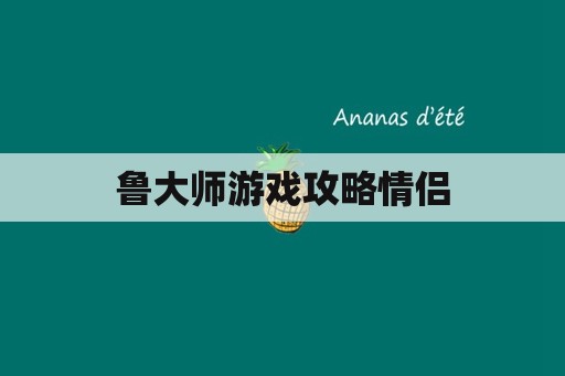 鲁大师游戏攻略情侣