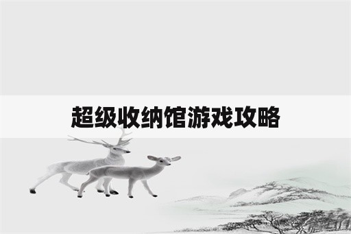 超级收纳馆游戏攻略