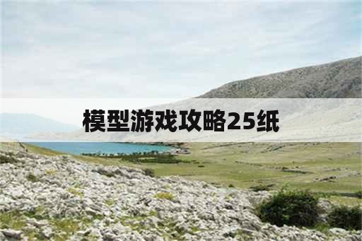 模型游戏攻略25纸