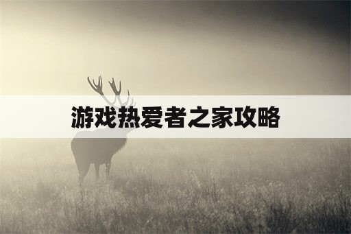 游戏热爱者之家攻略