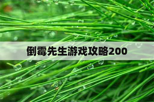 倒霉先生游戏攻略200