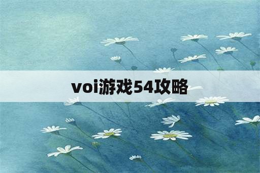 voi游戏54攻略