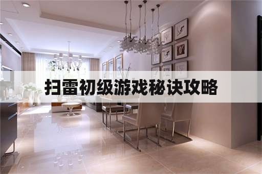 扫雷初级游戏秘诀攻略