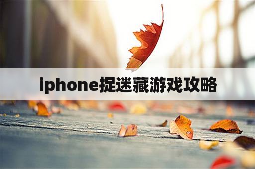 iphone捉迷藏游戏攻略