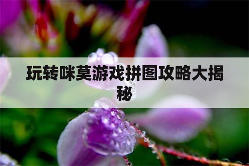 玩转咪莫游戏拼图攻略大揭秘