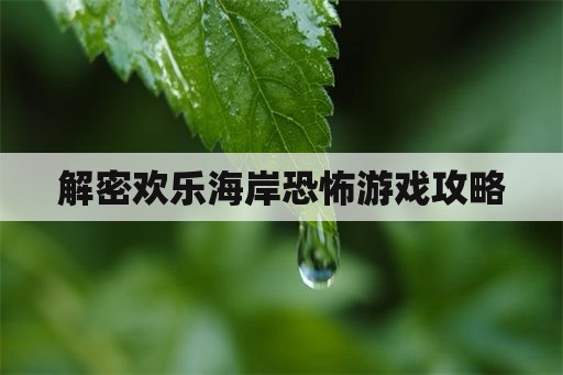 解密欢乐海岸恐怖游戏攻略