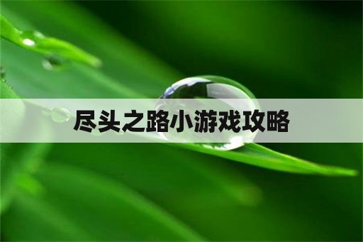 尽头之路小游戏攻略