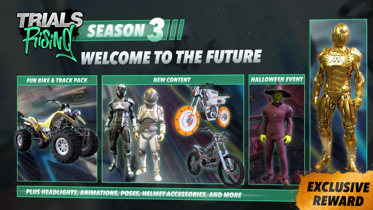 全地形ATV加入特技摩托：崛起第三赛季穿越未来