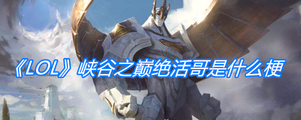 LOL峡谷之巅绝活哥是什么梗