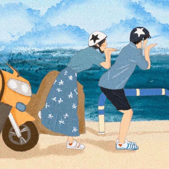 不明显的情侣头像大全