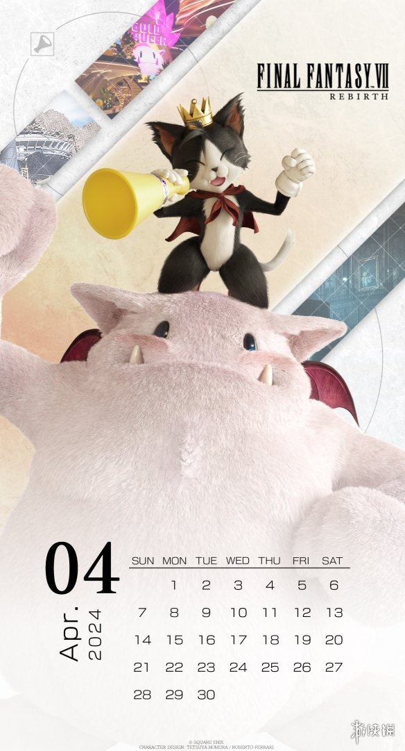 最终幻想7：重生4月日历壁纸公布：凯特西来袭