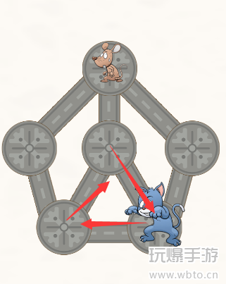 挑战烧脑第14关猫抓老鼠怎么过