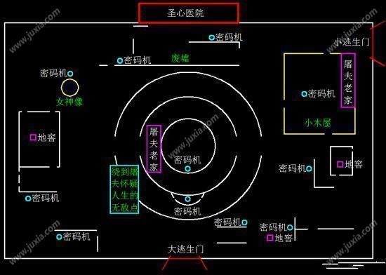 第五人格圣心医院电机分布图第五人格圣心医院解码机位置详解