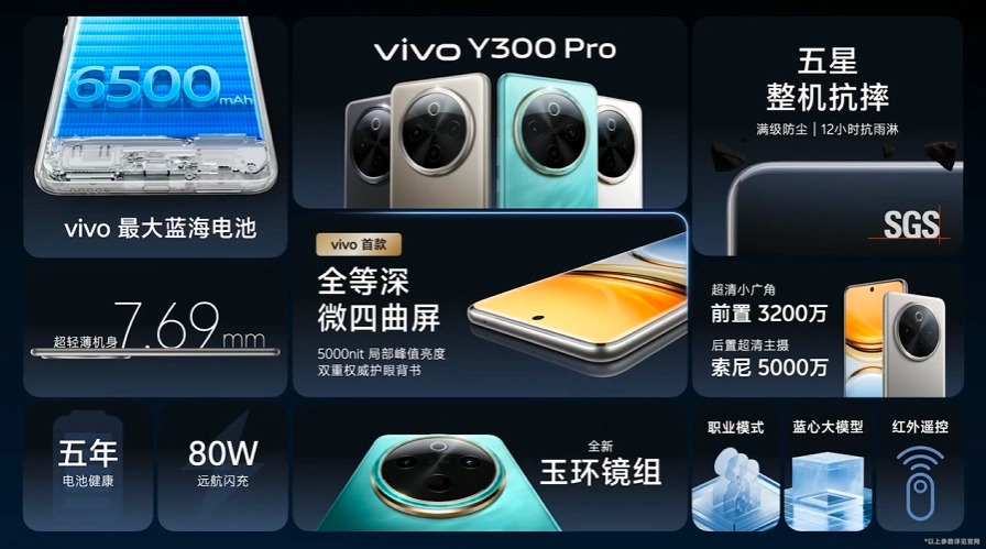 vivoY300Pro正式开售，续航与颜值并存的中端新选择