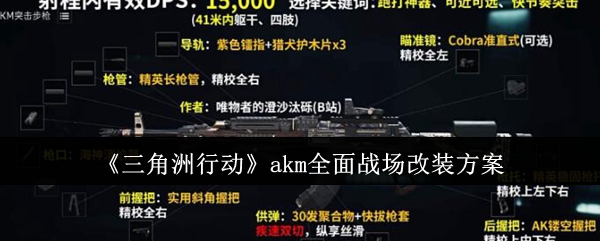 三角洲行动akm全面战场改装方案