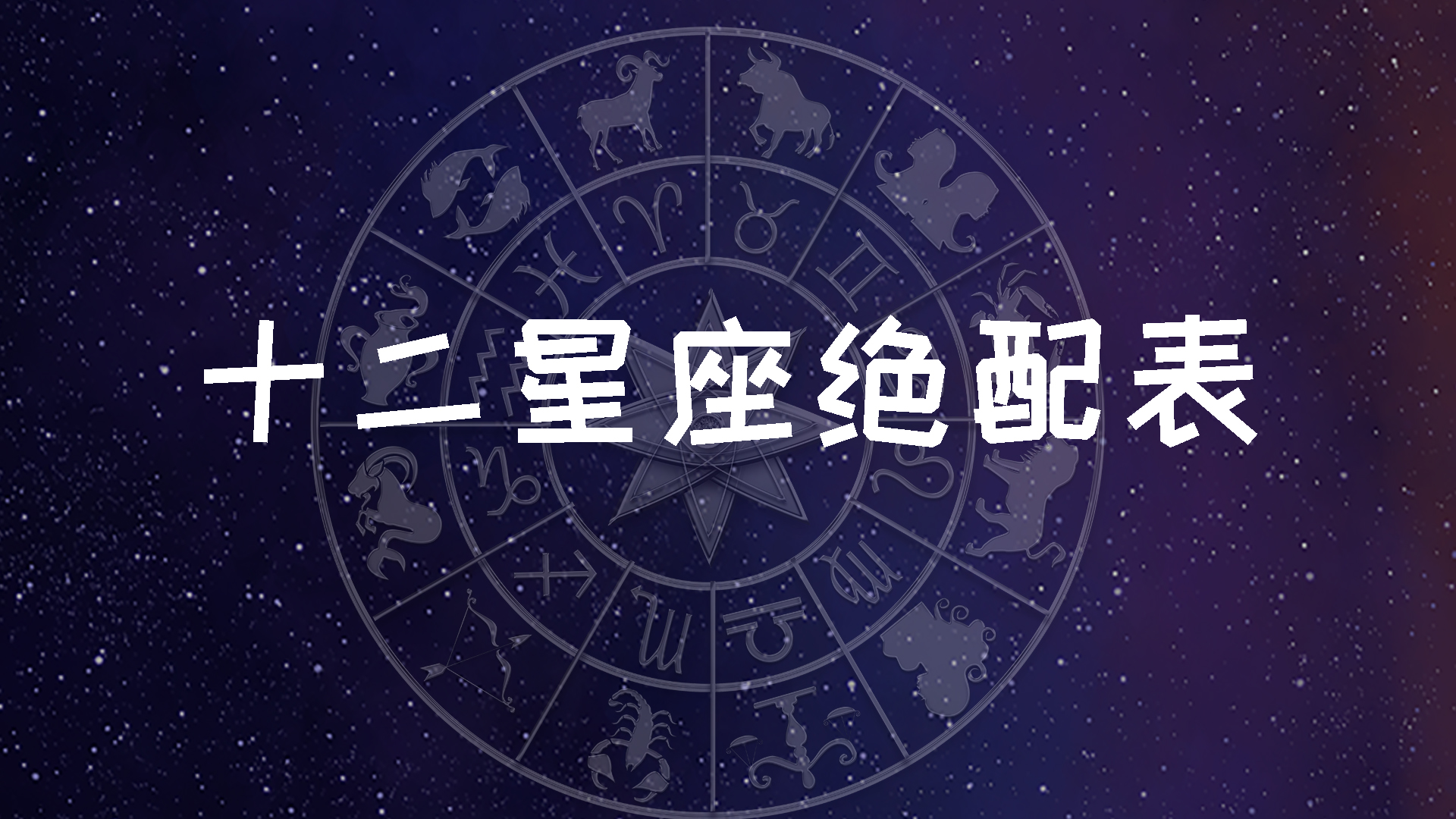 十二星座绝配表