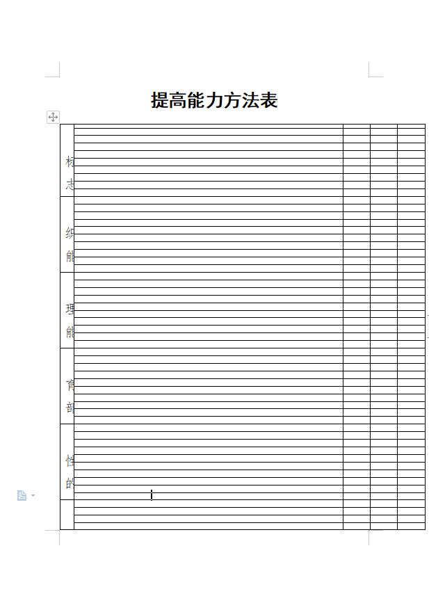 提高能力方法表