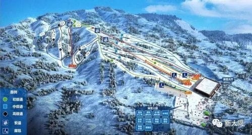 实拍 大同万龙白登山国际滑雪场