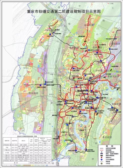 到2022年,重庆将新建成轨道交通70.51公里,涉及40座车站 有你家附近的吗