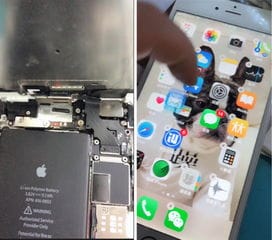 苹果6手机屏幕碎了换原装屏换总成多少钱