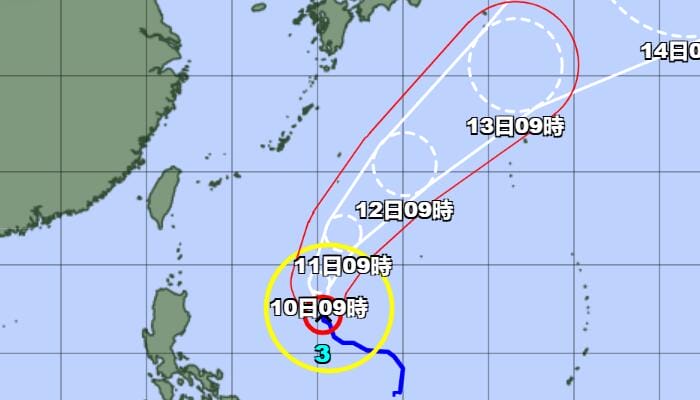 2023年3号台风6月9日实时路径图 “古超”最新台风路径