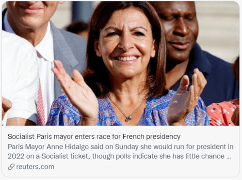 巴黎首位女市长想当首位女总统