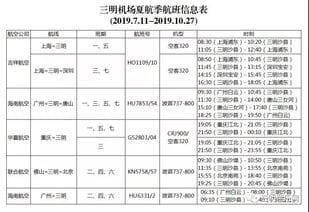 三明沙县机场最新航班时刻表,7月航班变动大