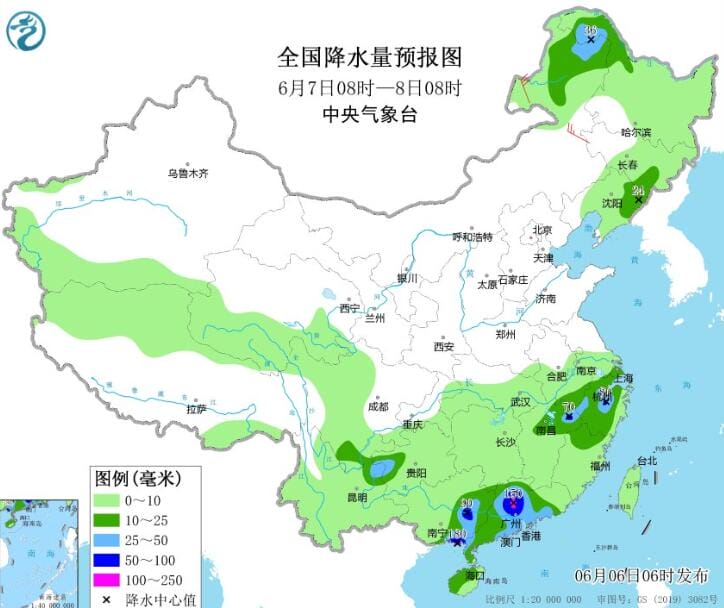 2023年6月7日至10日高考天气预报：华南降雨较频繁极端性不强