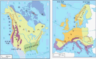 北美 分布面积最广的气候类型是A.温带 大陆 性气 