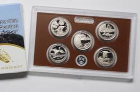 2018年美国国家公园币精制纪念币.S版.全套5枚精制币.保真 