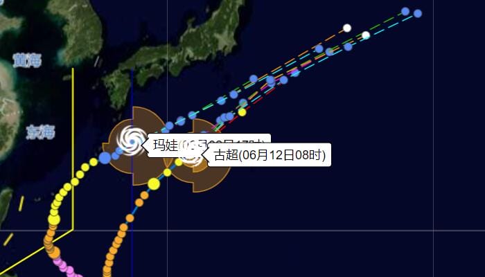 三号台风“古超”最新路径动向图 和“玛娃”后期如此相似