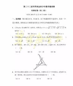 初赛真题 解析 初二组 