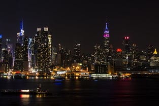 纽约曼哈顿的夜色