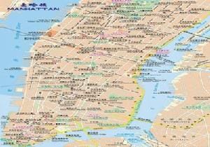 美国纽约曼哈顿岛曼哈顿岛地图位置(曼哈顿在纽约的什么方位)