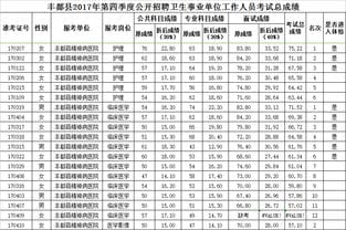 2017重庆丰都县卫生事业单位招聘总成绩公示 