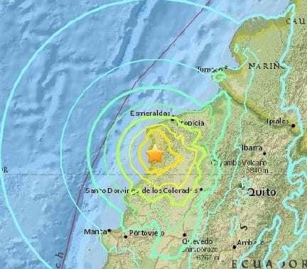 厄瓜多尔佩德纳莱斯地区发生7.4级地震